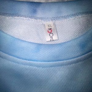 Tie-dye blue California crew neck